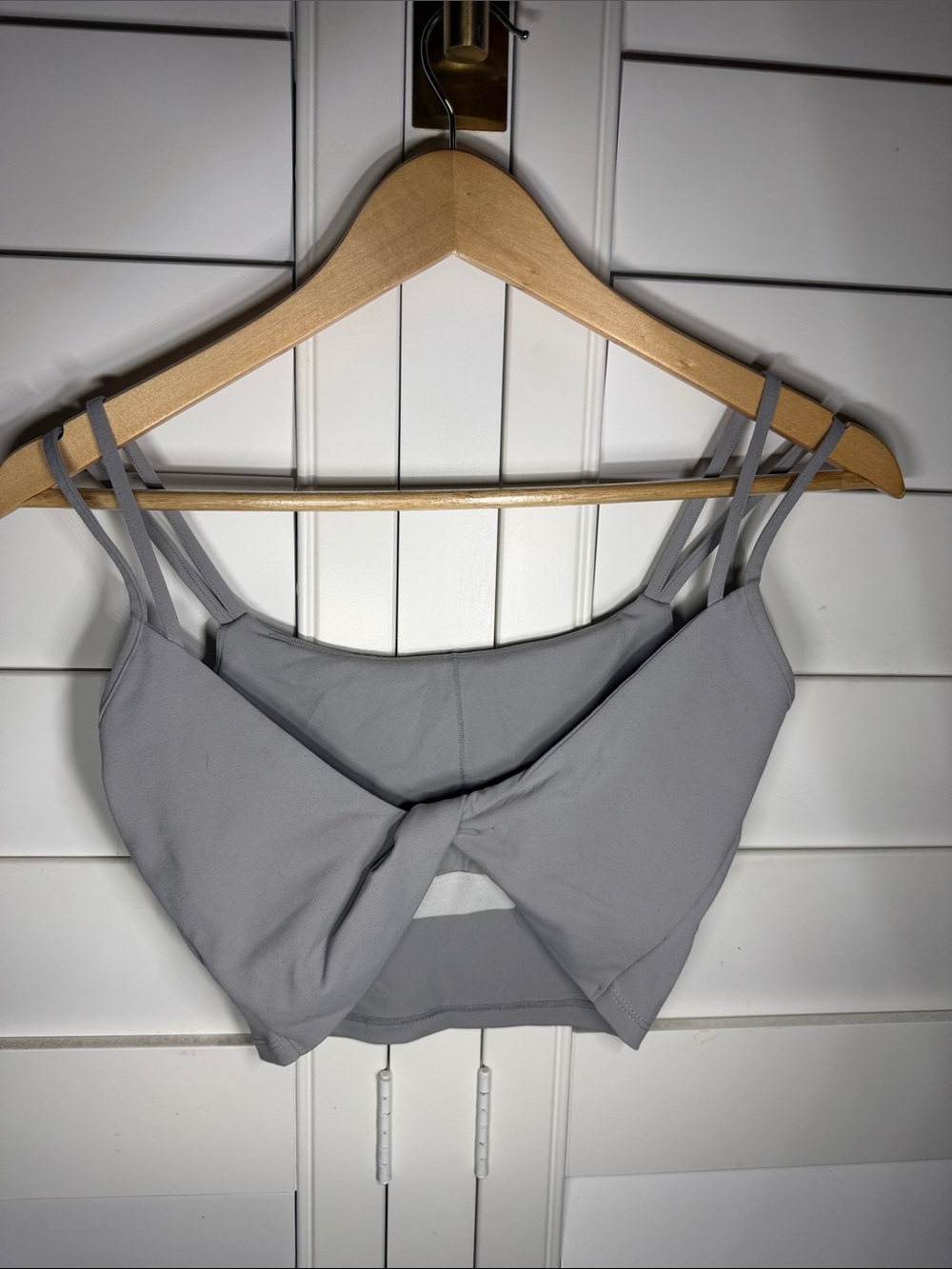 HALARA Double-Strap Cropped Tank in Light Gray - Picture 2 of 2